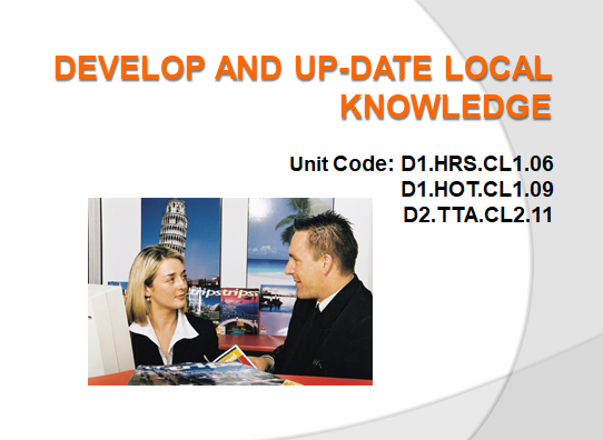 Develop and update local knowledge (C2-FO2)
