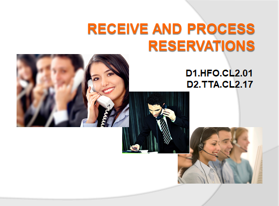 Receive and process reservations (C1-FO)